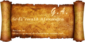 Grünvald Alexandra névjegykártya
