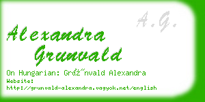 alexandra grunvald business card